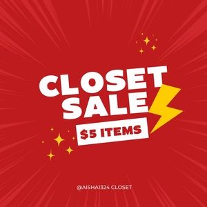 Check out items in my closet on sale for $5 til 1/31!